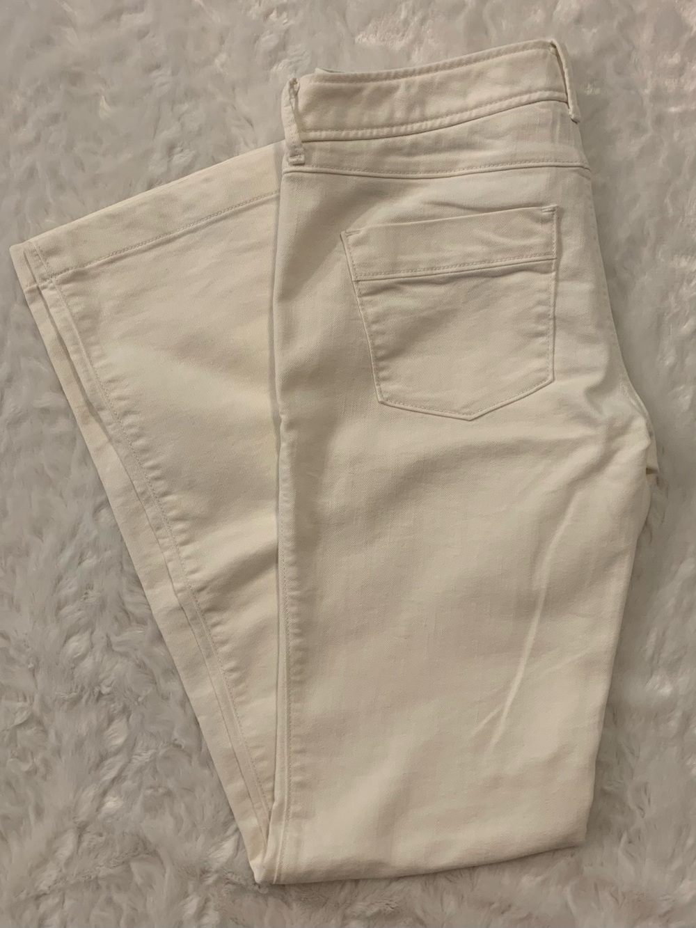 Banana Republic Factory White Wide-Leg Flare Jeans